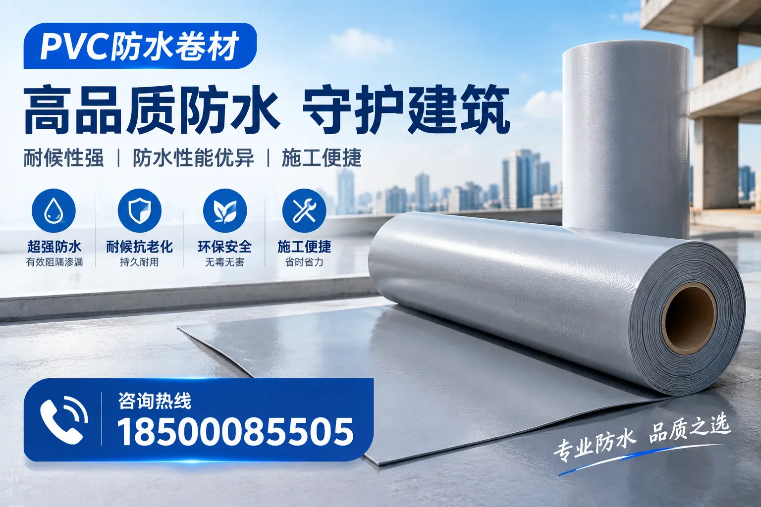 PVC防水卷材的防水效果评测，适合赣州的科学依据